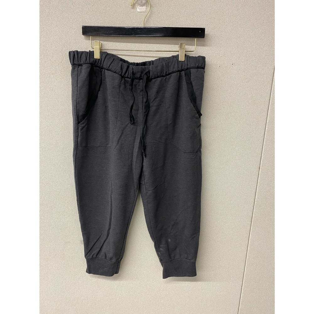 Juicy Couture Sweatpants Dark Gray Black Lined Front Pockets
